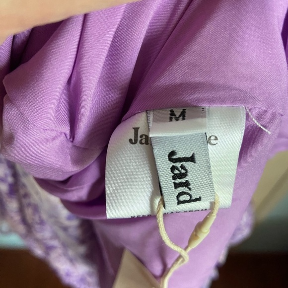 Jardin Vue Organza Purple Ruffle Dress NWT Sz M - Picture 10 of 14